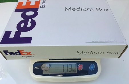 Total weight of FedEx parcel